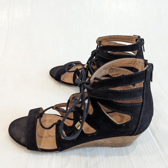 REPORT women's black lace-up gladiator sandals size 7.5 - Picture 6 of 11